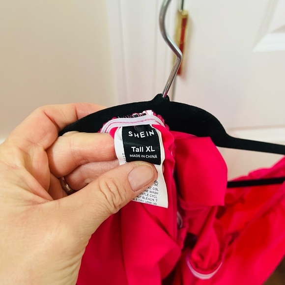 Super cute SHEIN pink tunic/dress with sheer arms size XL tall - Picture 2 of 4